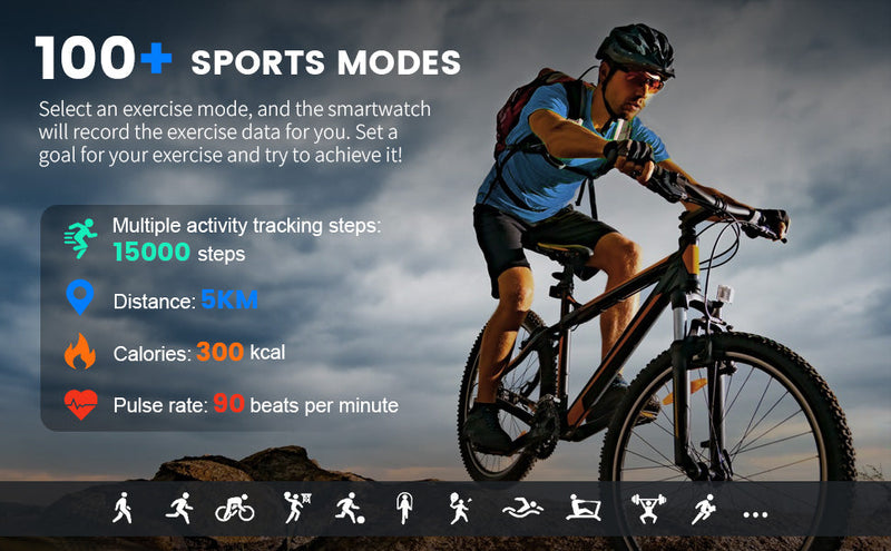 Outdoor Tactical Smartwatch, 1.39" IPS Screen, 120+ Sports Modes, Health Monitoring, Bluetooth Call, Fitness Tracker for Men
