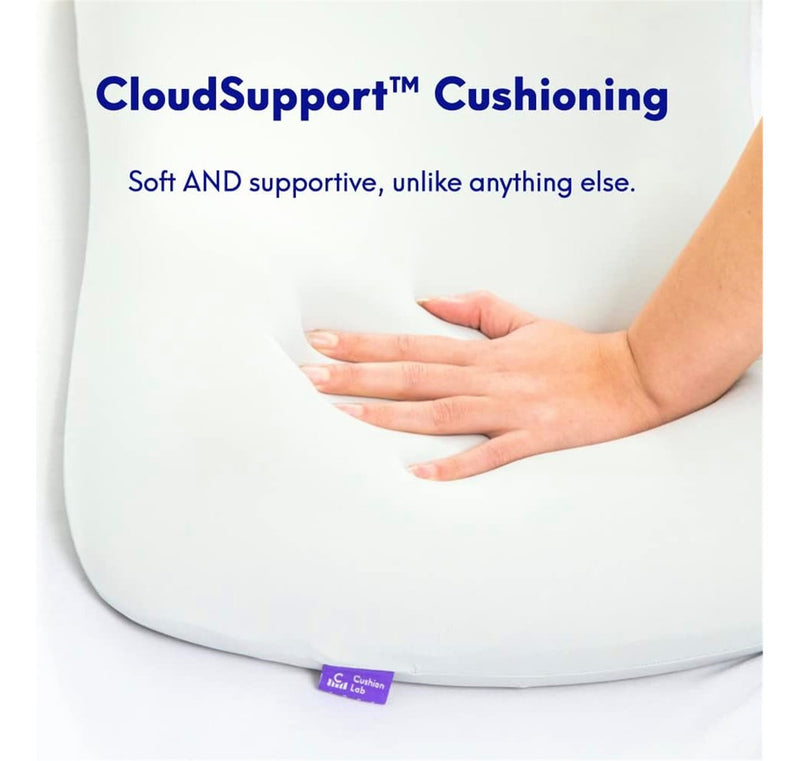 Contour Memory Foam Pillow for Neck Pain Relief, Ergonomic Cervical Pillow for Back and Side Sleepers, Cloud Support Pillow with Anti-Wrinkle Pillowcase