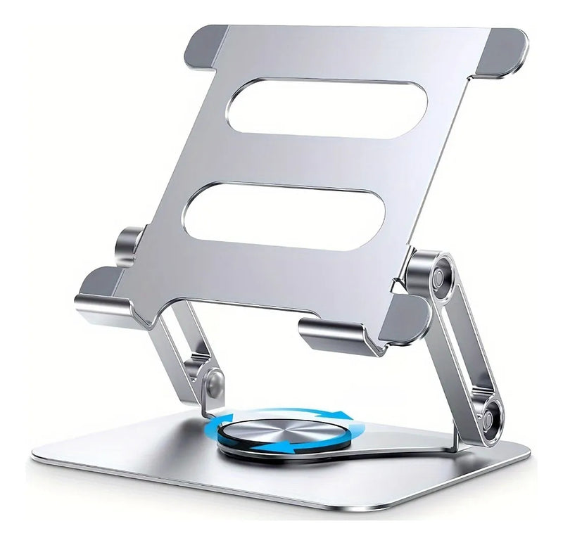 360° Rotatable Adjustable Tablet Stand, Aluminum Alloy Foldable Phone Holder with Multi-Angle Adjustment, Compatible with 4.7-12.9 Inch Devices