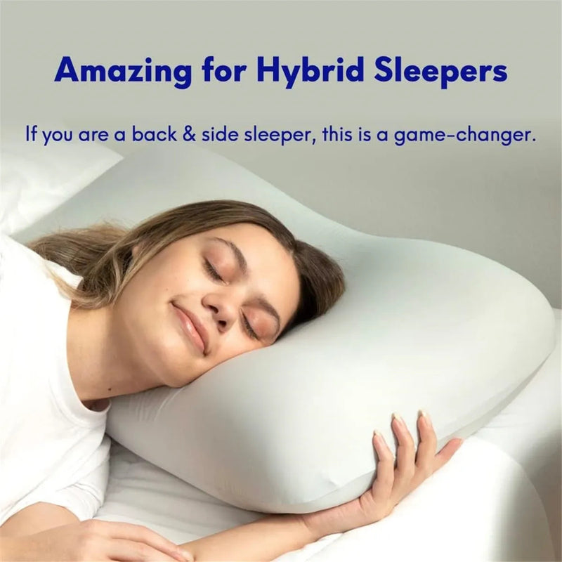 Contour Memory Foam Pillow for Neck Pain Relief, Ergonomic Cervical Pillow for Back and Side Sleepers, Cloud Support Pillow with Anti-Wrinkle Pillowcase