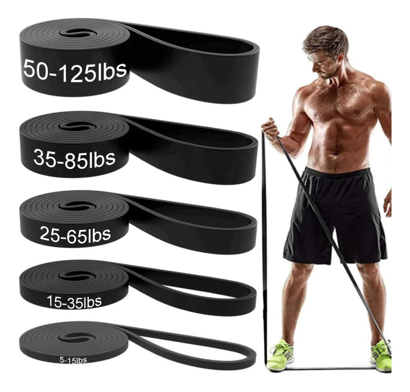 5 Packs Resistance Bands Set 50-125lbs Heavy Duty Exercise Bands for Pull Up Assist, Strength Training, Body Building