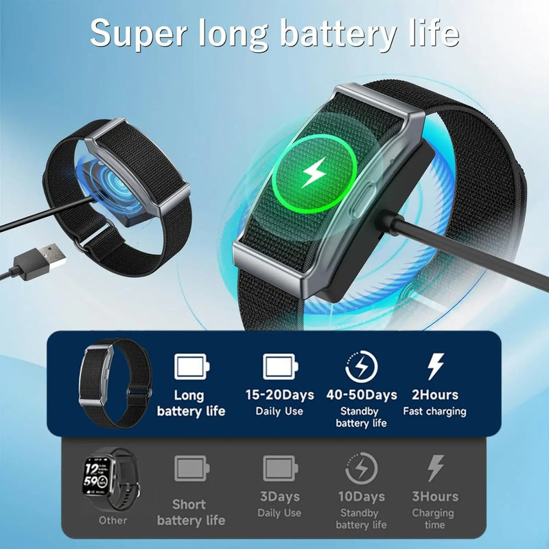 Long Battery Life Smart Health Band, Sleep Monitor, Step Counter, Call & Message Alert, Fitness Tracker for Workout