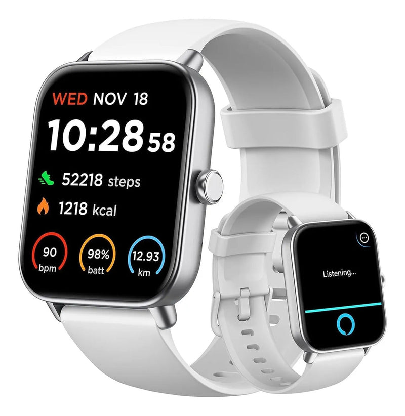 Fitness Tracker Smart Watch with Bluetooth Call, 1.8" HD Screen, 101+ Sports Modes, Heart Rate Monitor, Alexa Voice Assistant, IP68 Waterproof
