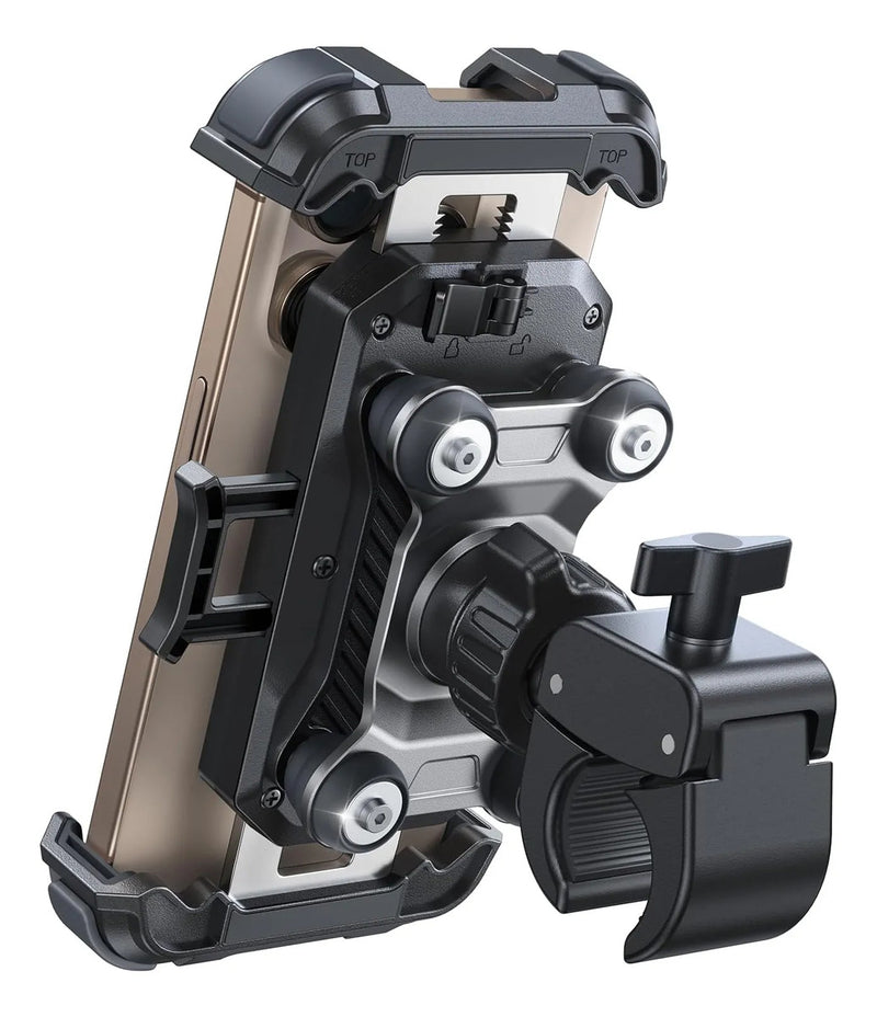 1S Auto-Lock Motorcycle Phone Mount, 360° Rotatable Bike Phone Holder, Fits 18-34mm Handlebars for Motorcycle, Bicycle, ATV