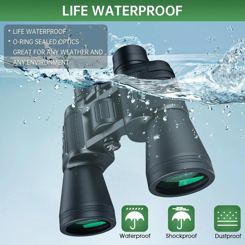 10x50 High Power Binoculars for Adults, BAK4 Prism FMC Multi-Coated Lenses, Waterproof Binoculars for Bird Watching, Hunting, Hiking, Sports