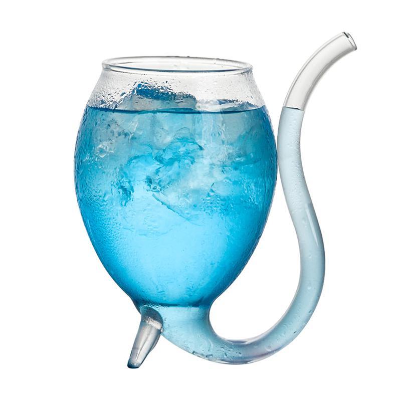 Creative Devil Glass Cocktail Glass Cup Glass Cup with Straw 300ml Win