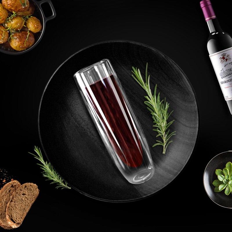 German Style Red Wine Glass with Double Walls
