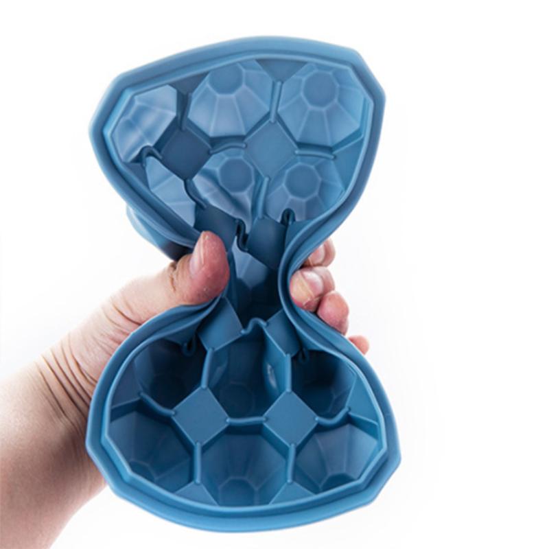 15 Mesh Silicone Rhombus Shaped Ice Tray with Lid DIY Ice Cream Candy