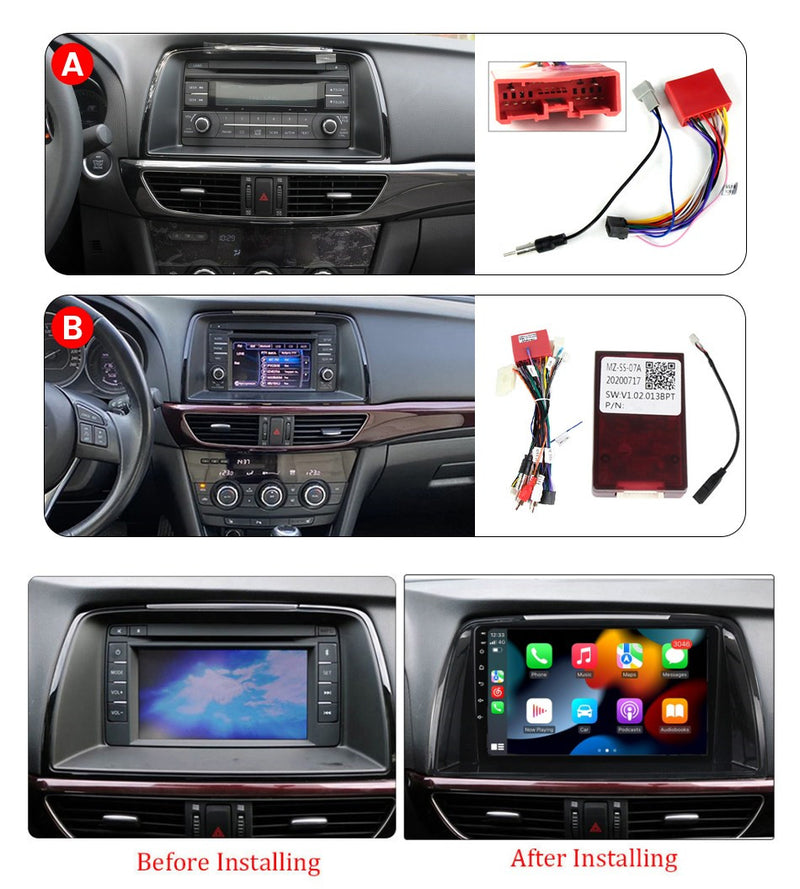 RoverOne Car Stereo Radio Bluetooth CarPlay GPS Navigation for Mazda 6 Atenza 3 GJ 2012 - 2015