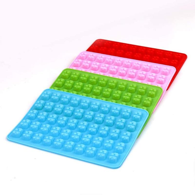 Rubber Bear Shapes Button 50 Holes 4 Color Bear Wear Food Grade