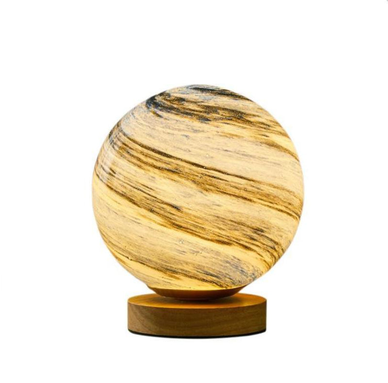 LED Lamp Glass Star Lamp Pilot Lamp Table Lamp USB Wood Atmosphere