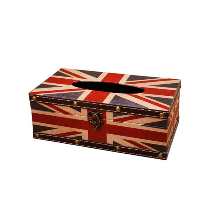 Wooden Towel Box Canvas Container