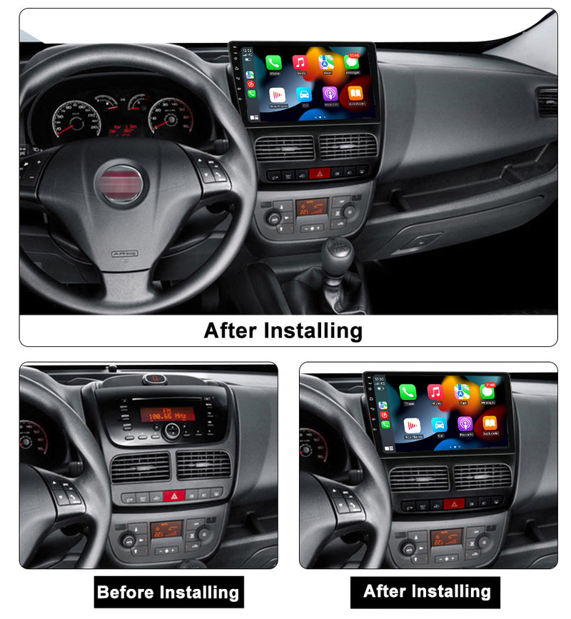 RoverOne Car Stereo Radio Bluetooth CarPlay GPS Navigation for Fiat Doblo 2010 - 2015