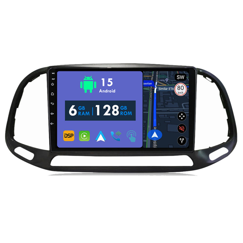 RoverOne Car Stereo Radio Bluetooth CarPlay GPS Navigation for Fiat Doblo 2015 - 2019