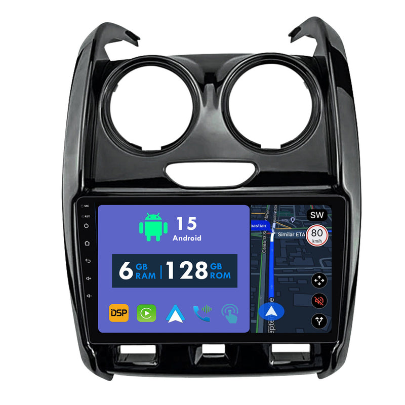 RoverOne Car Stereo Radio Bluetooth CarPlay GPS Navigation for Renault Duster 2015 - 2021 for LADA Largus 2021