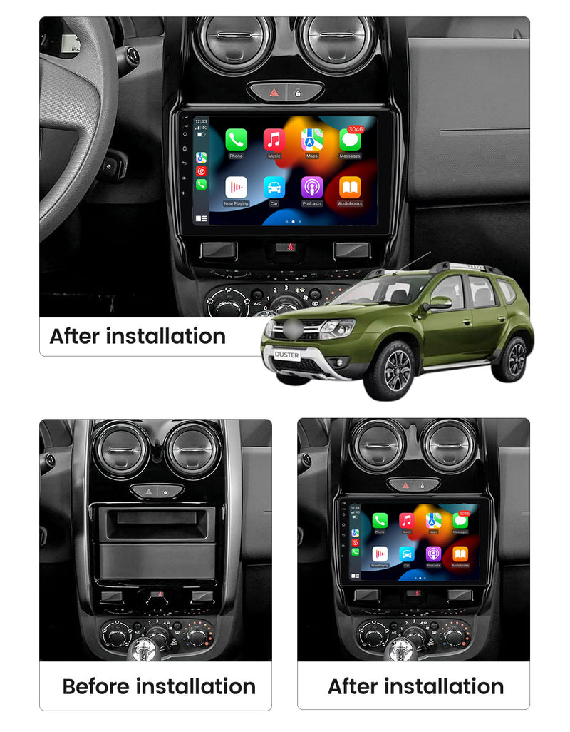 RoverOne Car Stereo Radio Bluetooth CarPlay GPS Navigation for Renault Duster 2015 - 2021 for LADA Largus 2021