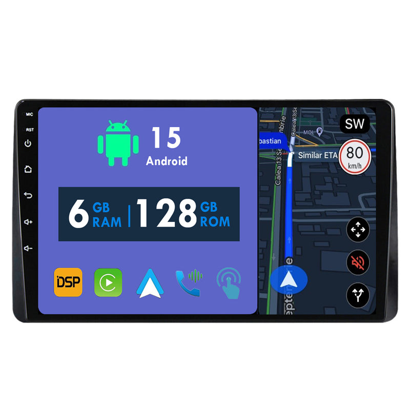 RoverOne Car Stereo Radio Bluetooth CarPlay GPS Navigation for Renault Duster HM 2 2020 - 2023 Arkana 1 I 2019 - 2023