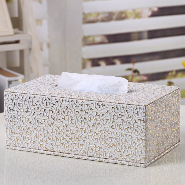 UPSCALE Napkin Box PU Leather Car Napkin Box