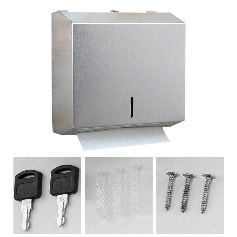 Large capacity stainless steel wall towel container for kitchen & bathroom
