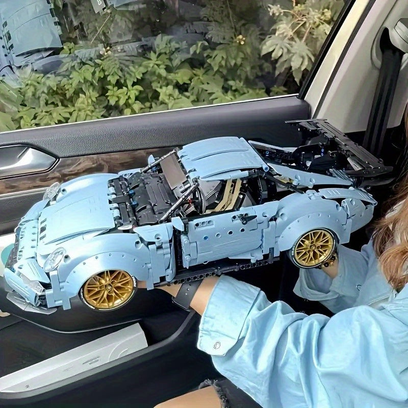 1:14 Scale Sports Car Building Blocks Set, Widebody Modified Super Car Model Kit, Collectible Technic Bricks for Adults Teens, Gift for Car Lovers