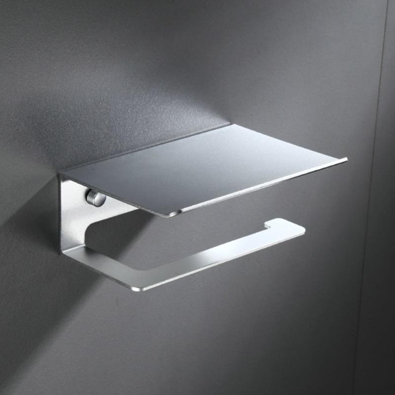 Aluminum Bible Roll Shelf Canvas Wall Storage Phone Holder for Bathroom