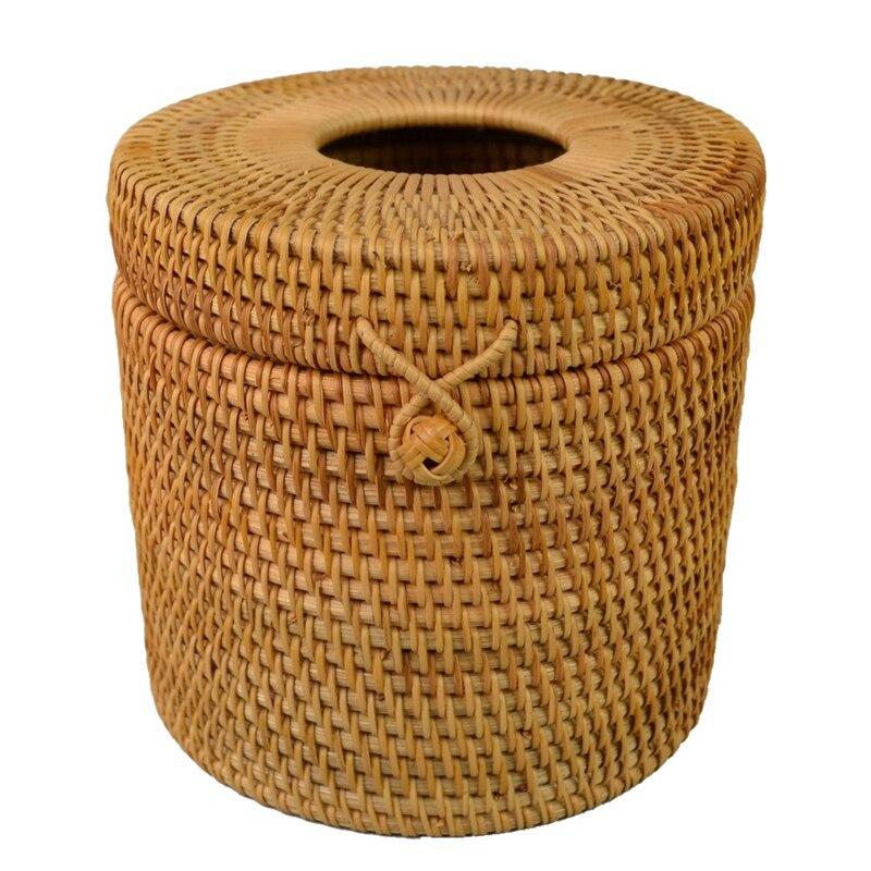 Round Toilet Paper Dispenser Rattan Towel suitable for Bathroom at Home, &  Hotel