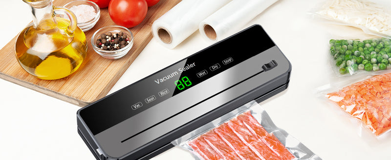 Food Vacuum Sealer Machine with Cutter Automatic and Manual Sealer Dry Moist Food Modes vacuum sealer