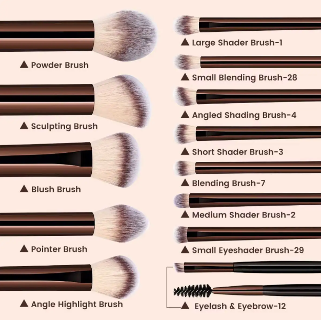 Makeup Brush Set Foundation Concealer Powder Eyeshadow Blush - 13 PCS