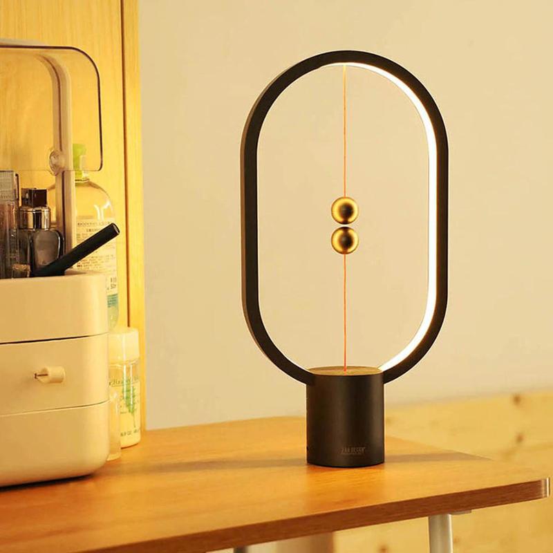 Dropship USB Battery HengPro Balance LED Table Lamp Ellipse Magnetic