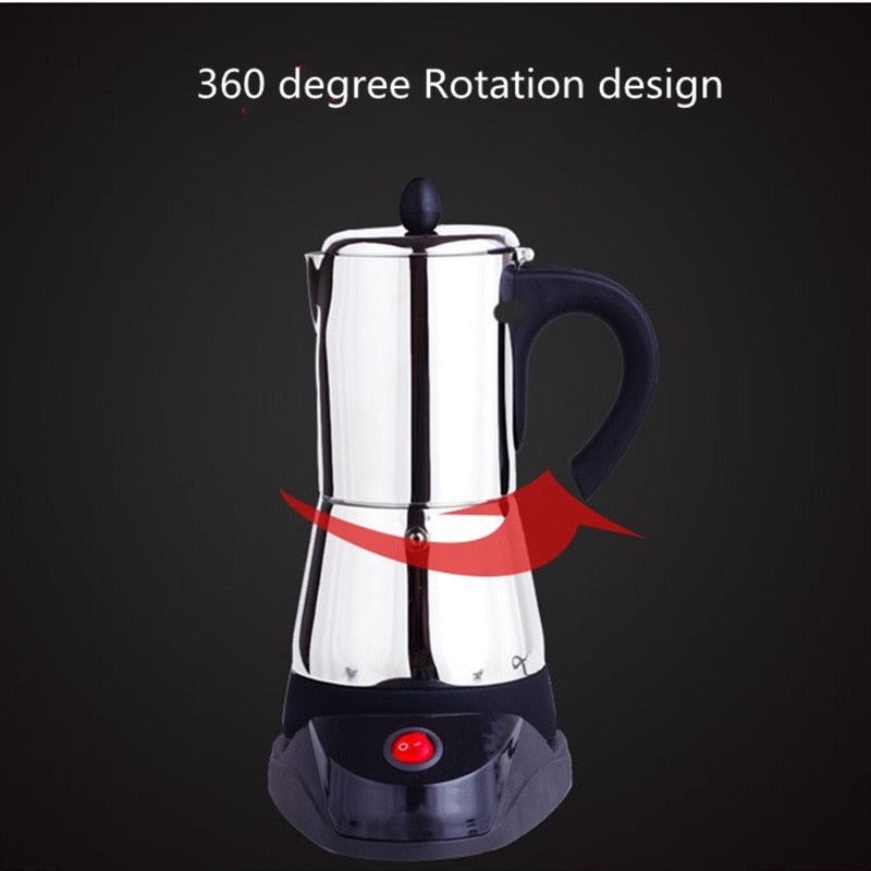 Stainless Steel Geyser Electric Coffee Maker 200 ML
