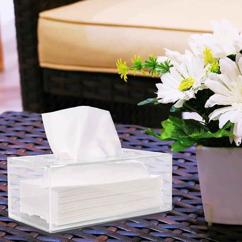 Tick Pan Fashion Bathroom Towel Box Elegant Transparent Acrylic