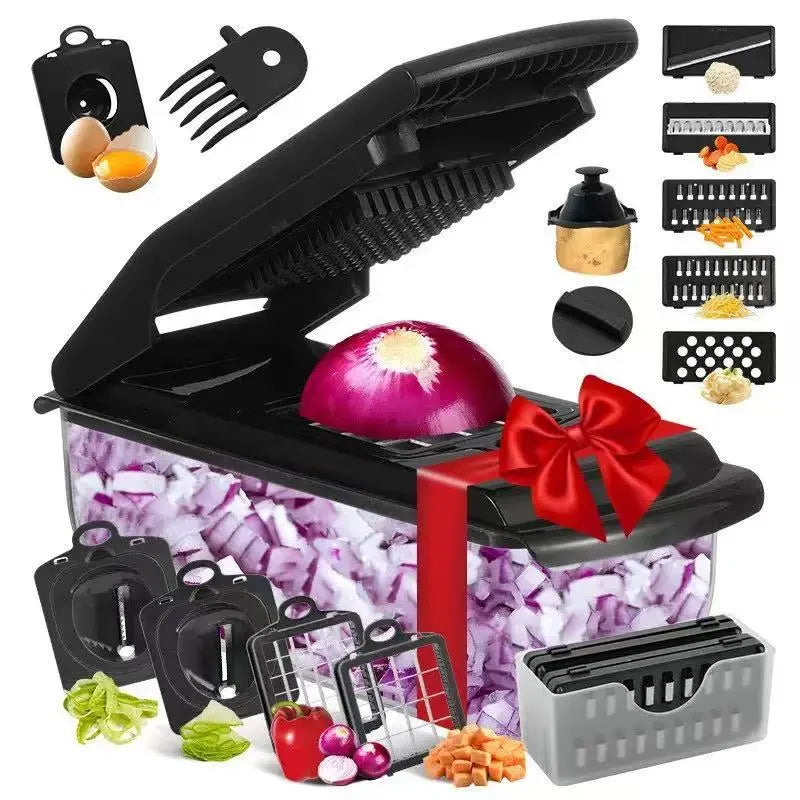 18-in-1 Vegetable Chopper, Multi-Function Food Chopper Dicer Slicer