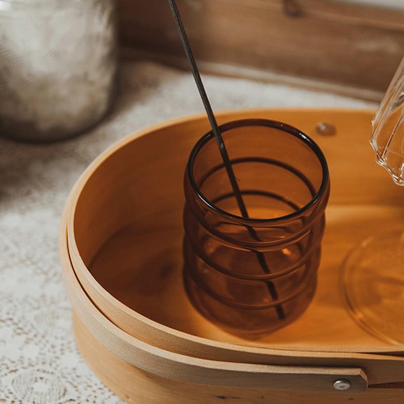 Creative shape water bottle glass cup heat resistant carpenter cup tea