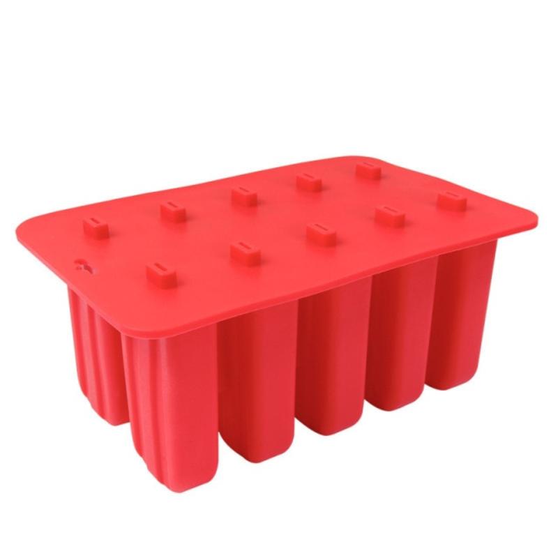10 cavity silicone ice cream mold with lid DIY