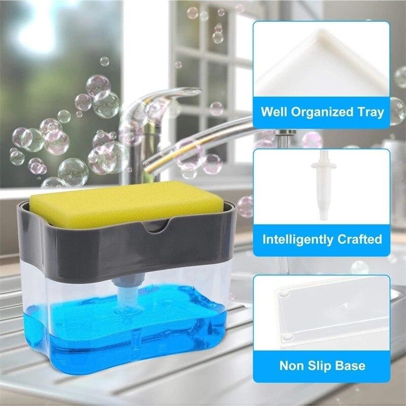 Hot 2 in 1 Sponge Soap Dispenser