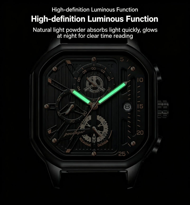 Men's Square Quartz Watch