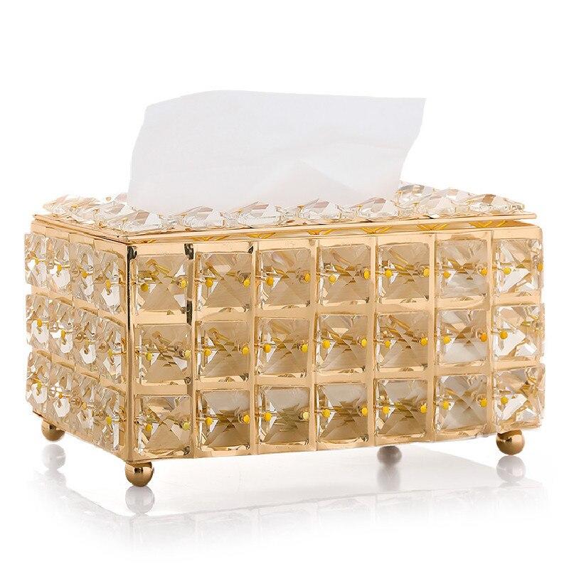 Paper towel box crystal glass KTV Beautiful for  living room storage