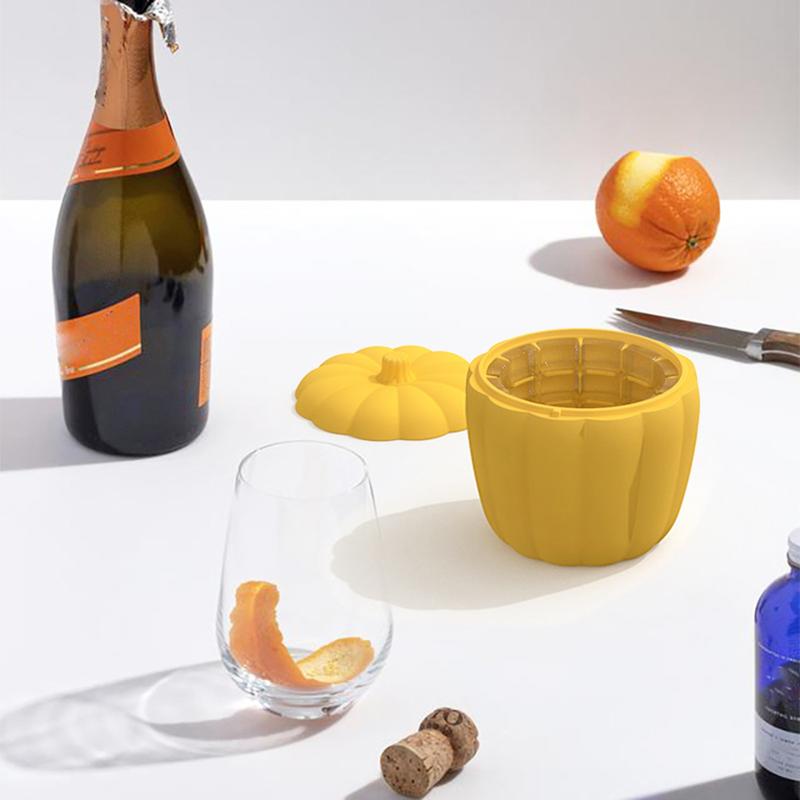 Silicone Ice Cube Pumpkin Portable Bucket Cooler for Wine