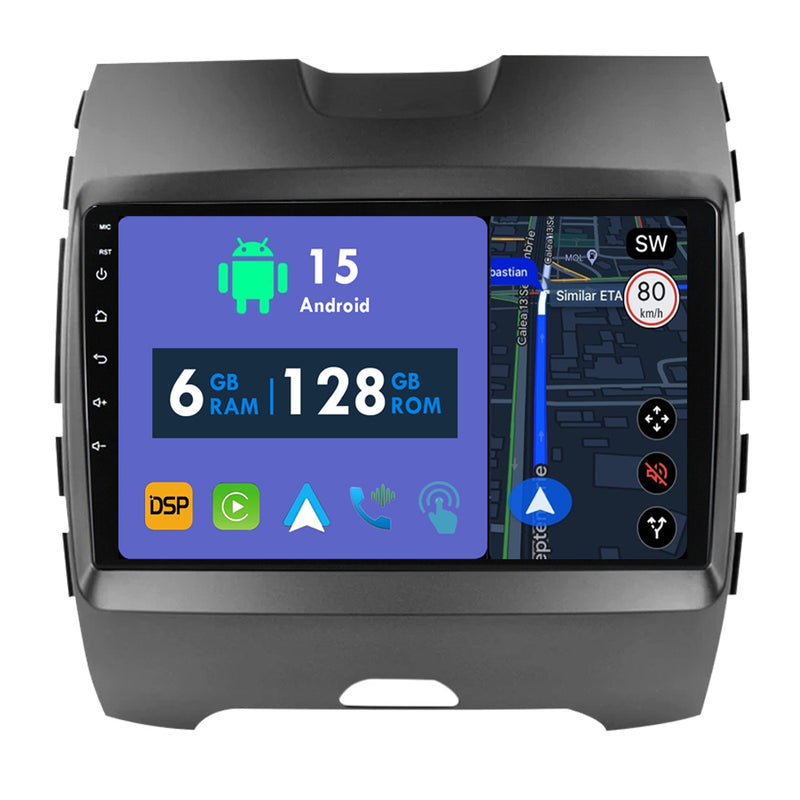 RoverOne Car Stereo Radio Bluetooth CarPlay GPS Navigation for Ford Edge 2 2015 - 2018