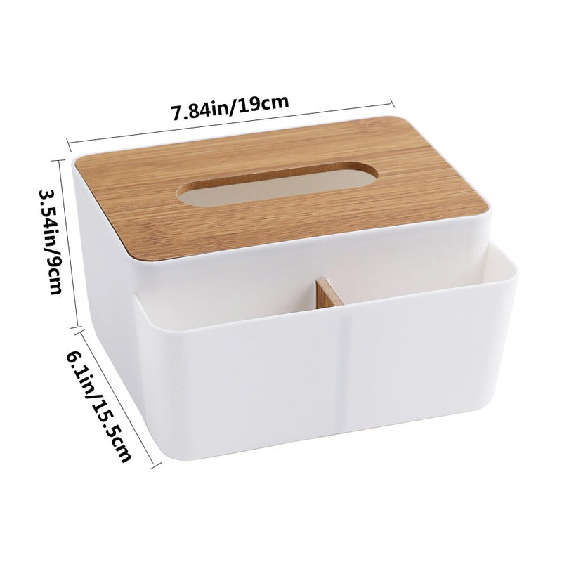 Multifunctional Bamboo Paper Towel & TV Remote Control Holder.