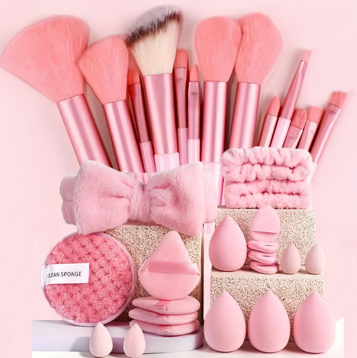 33pcs beauty set makeup kit large and small beauty sponges for flawless makeup