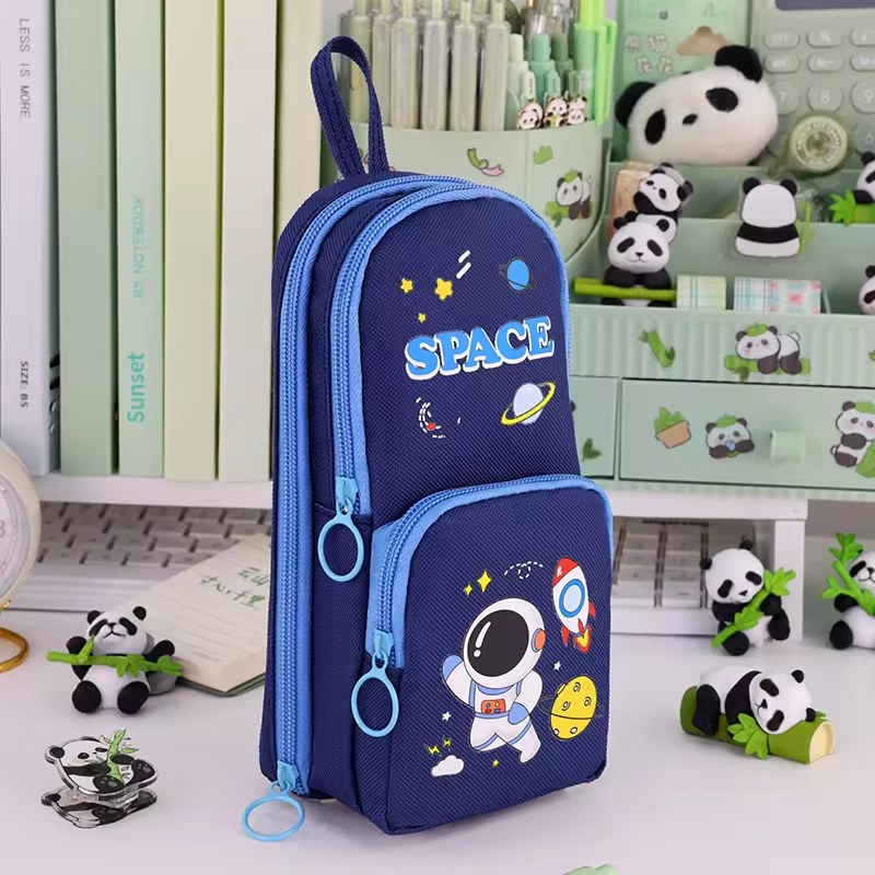 3 Layer Multi-Functional Large Capacity Dirt Resistant Student Appearance Level Small Bag Panda Pen Bag