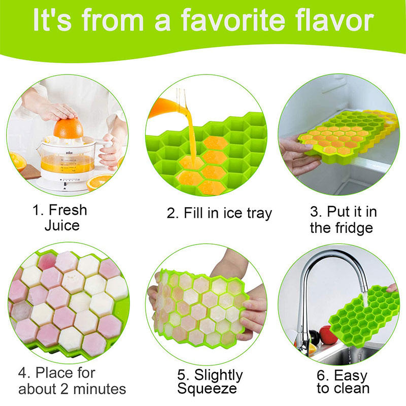 Silikolove 37 Hollow Ice Cream Mold With Honey Slice Structure Reusabl