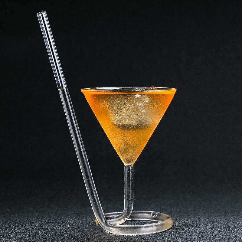 Creative Screw Spiral Straw Molecule Cocktail Cup Bar Party Cup Martin
