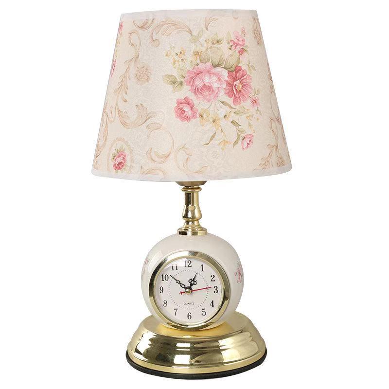 Modern Clock Table Lamp 5 Styles Living Room Lighting Bedroom Elegant