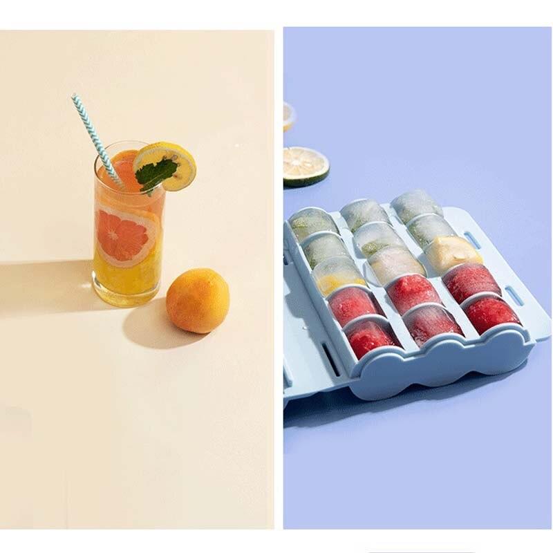 15 Grids Fruit Ice Cream Cube Maker Silicone Cylinder