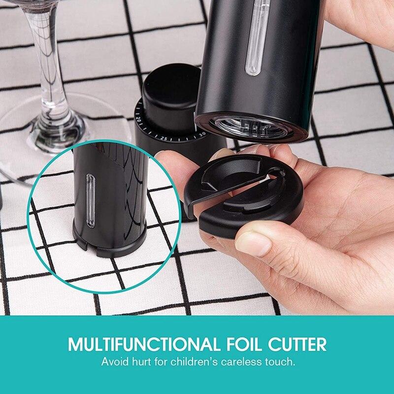 Electric wine bottle opener set