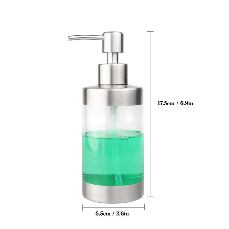 Acrylic 304 Stainless Steel Bathroom Soap Dispenser