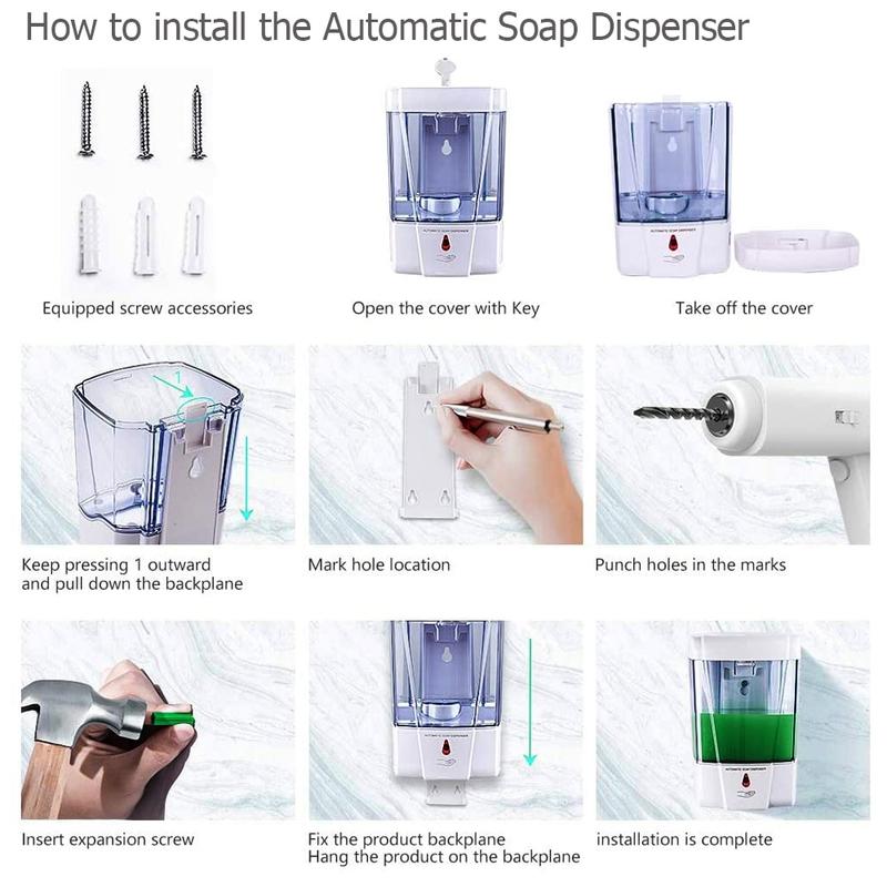 Zloog Bathroom Touchless Soap Dispenser Capacity 600ml