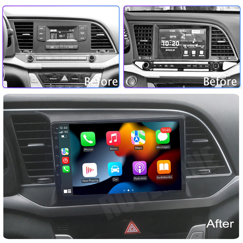 RoverOne Car Stereo Radio Bluetooth CarPlay GPS Navigation for Hyundai Elantra 6 2016 - 2018
